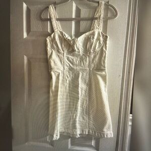 Reformation Niki Bustier Denim Mini Dress